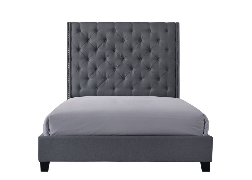 Chantilly - Queen Upholstered Bed - Gray