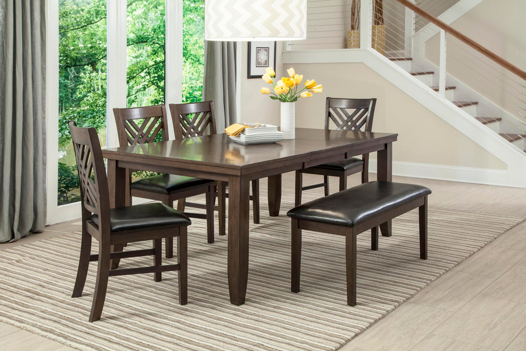 DIN1632DSET Dark Brown Dining Set