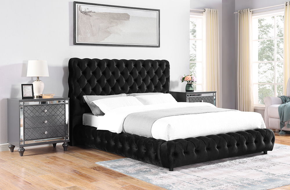 Flory - King Bed - Black