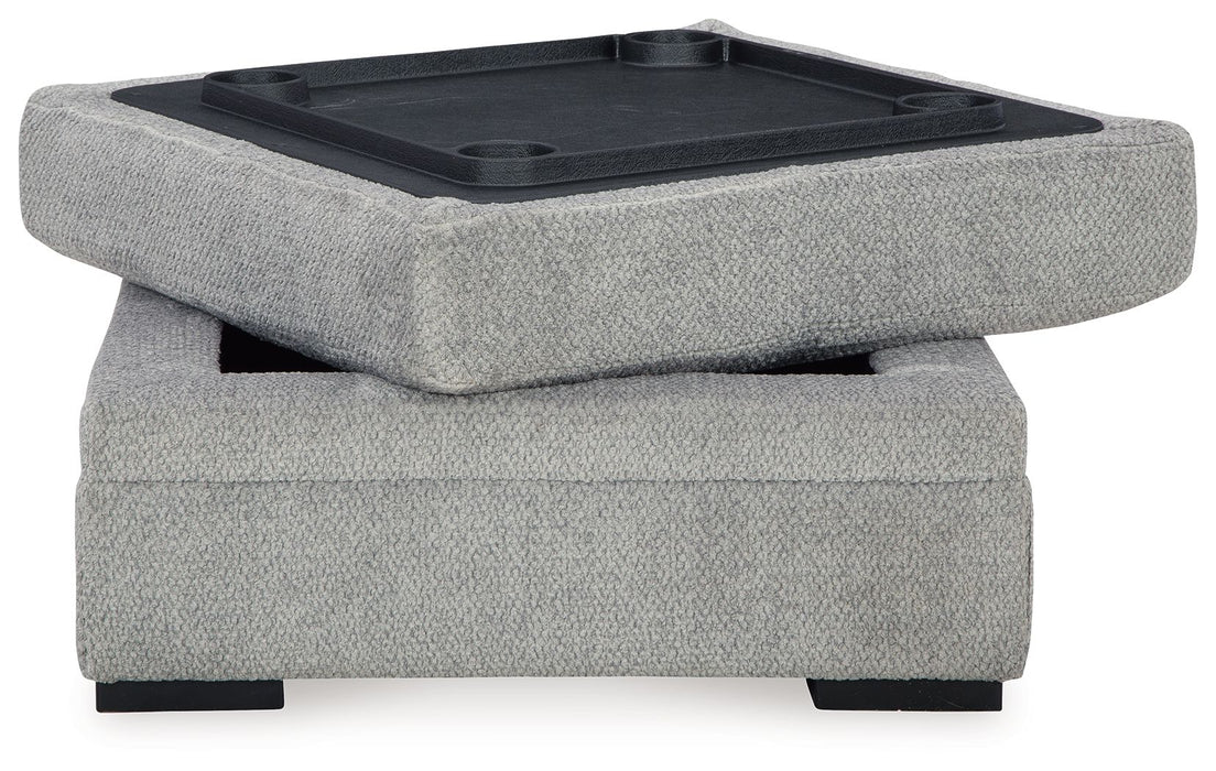 Casselbury - Ottoman With Storage - Cement