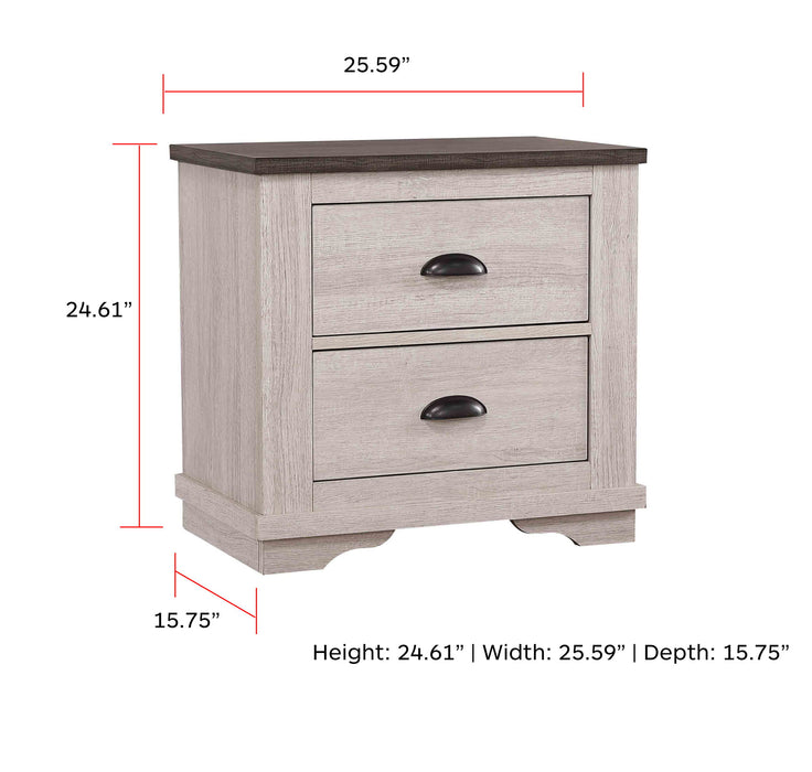 Coralee - Nightstand - Chalk / Gray