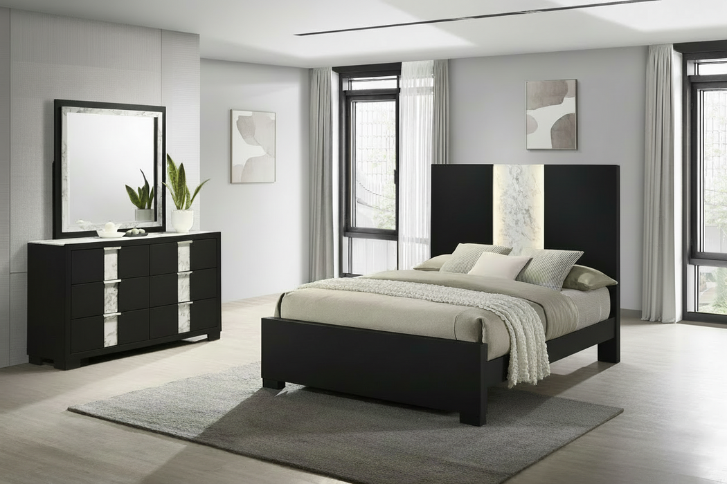 Rangley Bedroom Suites in Driftwood, Gray or Black finish