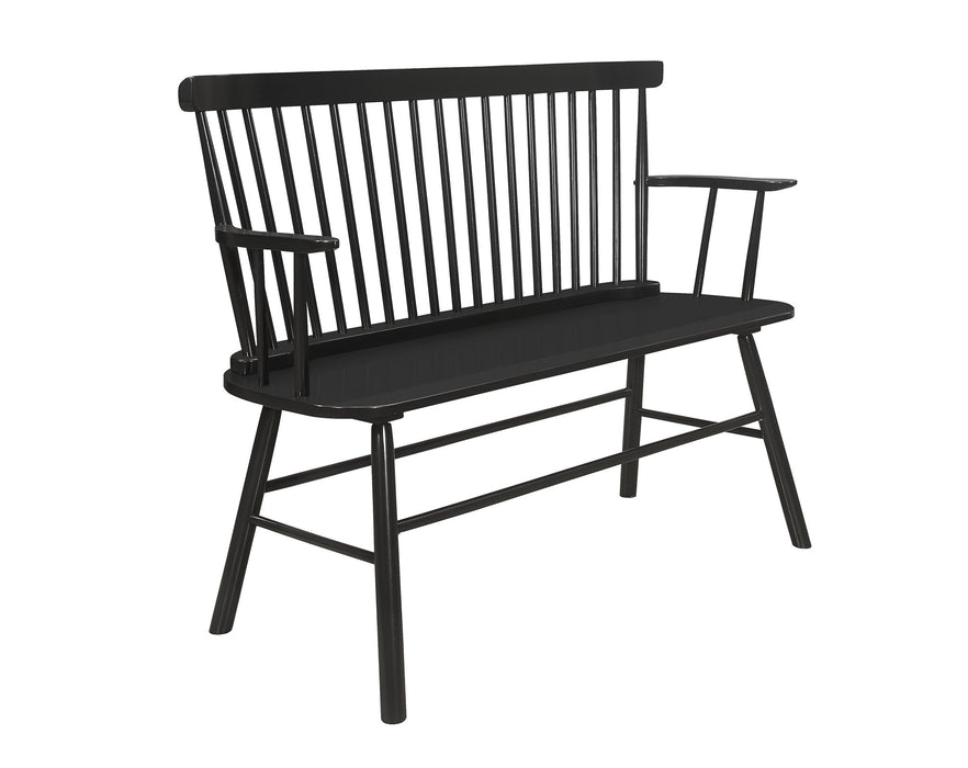 Jerimiah - Spindleback Bench - Black