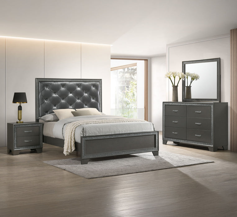 Kaia - Queen 4 Piece Bedroom Set - Dark Gray