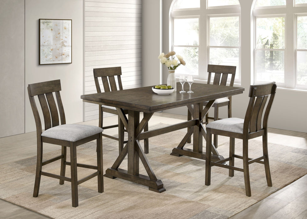 Lloyd - 5 Piece Counter Dining Room Set - Brown