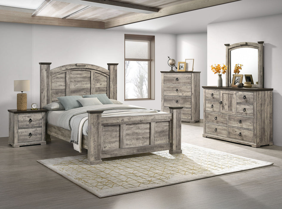 Ella-Mae - Queen 5 Piece Bedroom Set - Gray