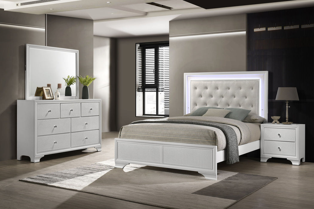 Lyssa - Twin 4 Piece Bedroom Set - Oat / Frost