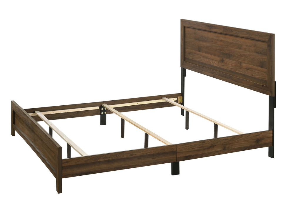 Millie - King Bed In One Box - Brown Cherry