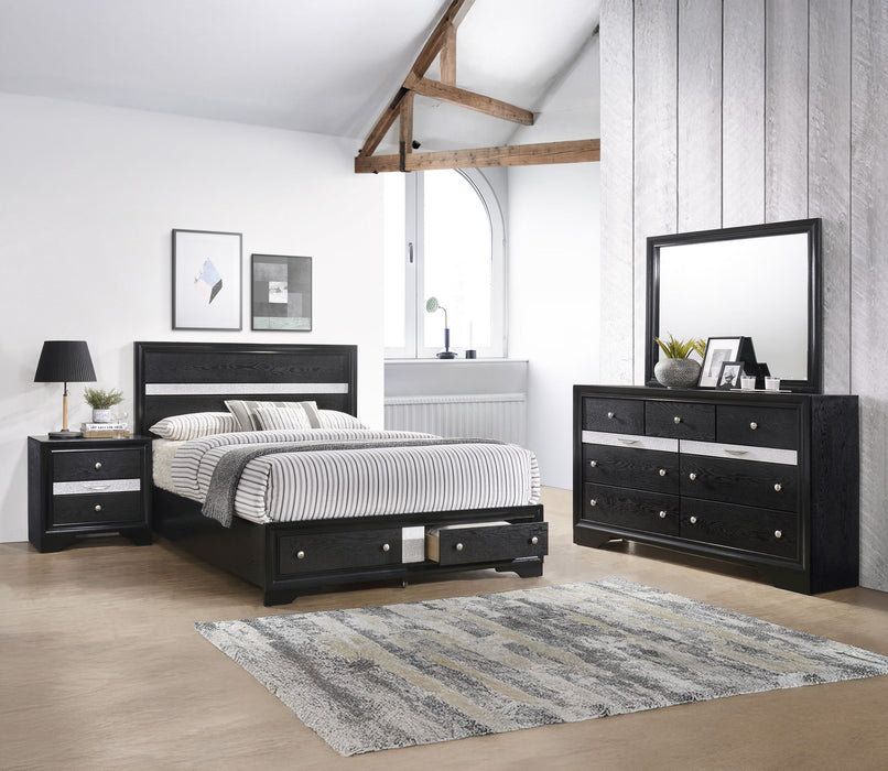 Regata - King 4 Piece Bedroom Set - Black