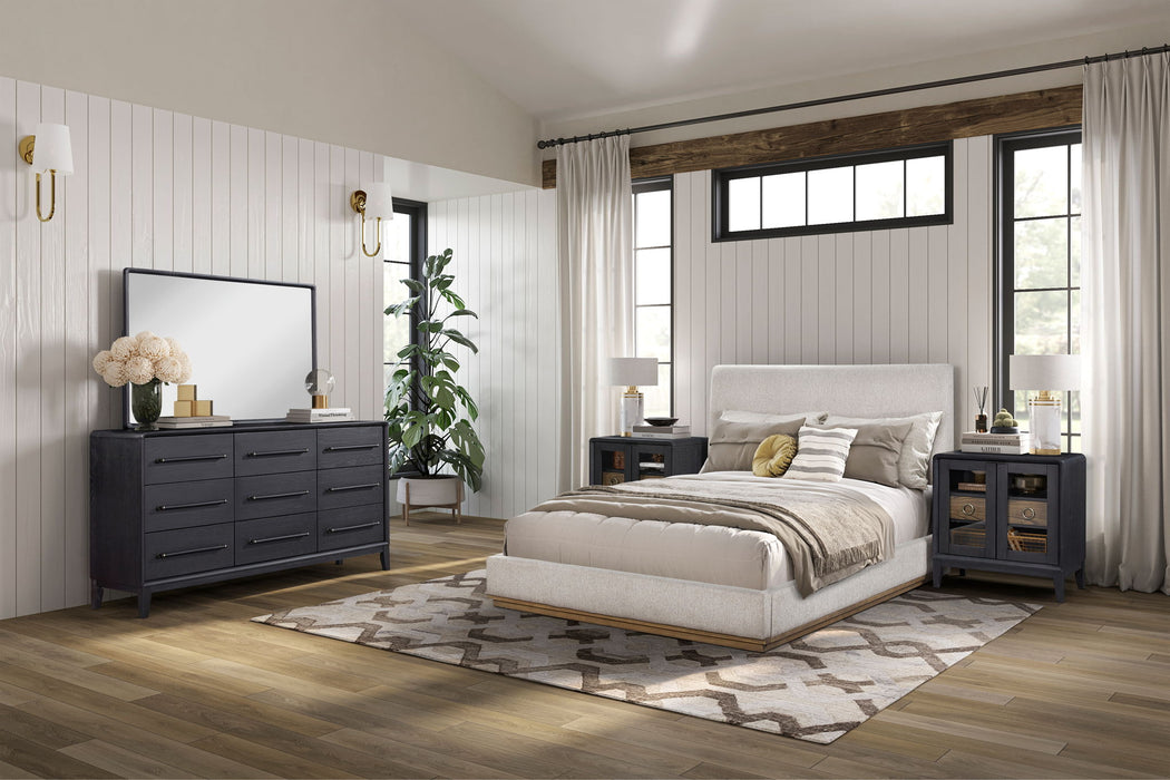 Elure - Rectangle Wood Mirror - Peppercorn