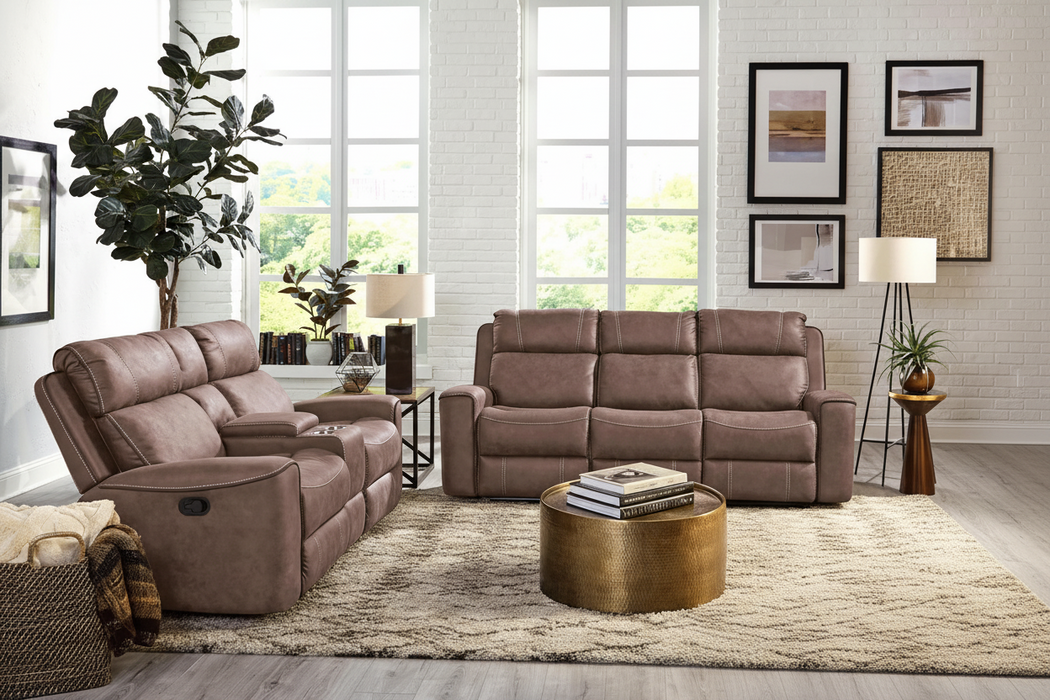 Telluride Mocha Reclining Living Room Sets