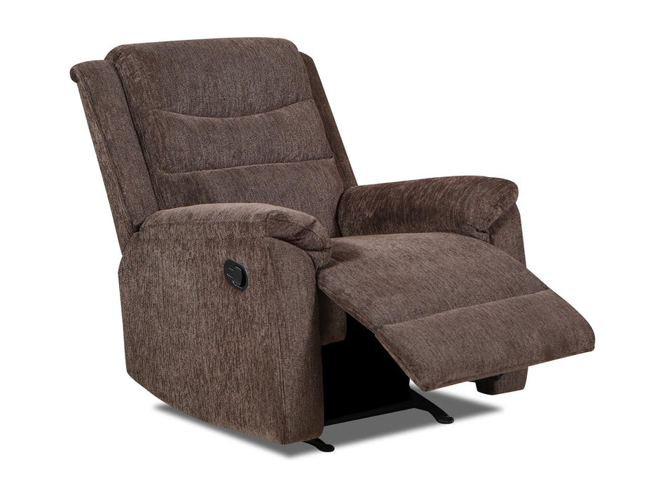 LR7578 Manual Glider Recliner in Chocolate or Charcoal