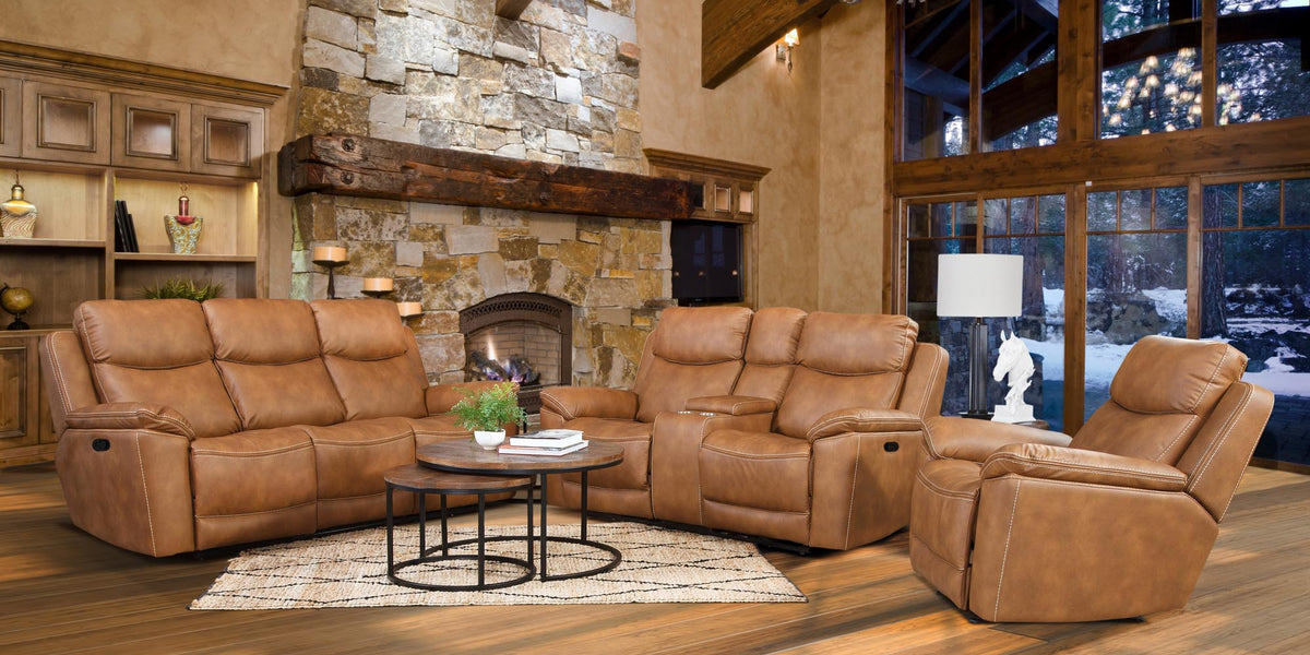 Sante Fe Copper Manual Reclining Living Room Set — Furniture Sante Fe Copper Manual Reclining Living Room Set — Furniture