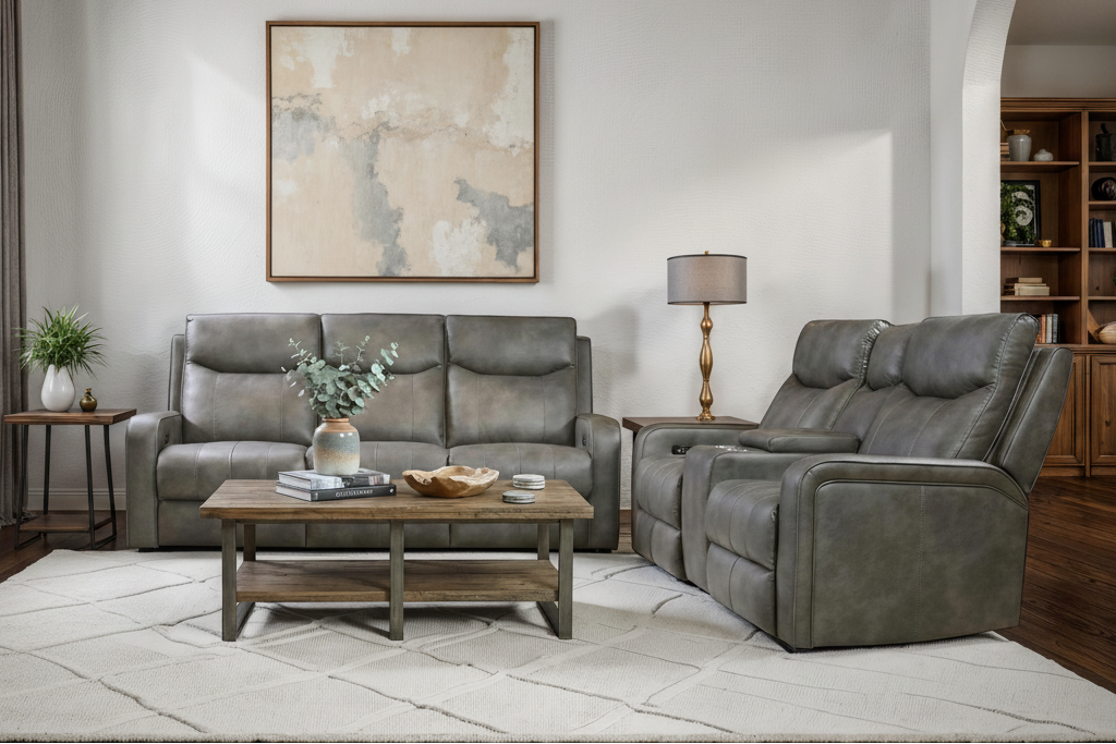 Nova Graphite Reclining Living Room Sets