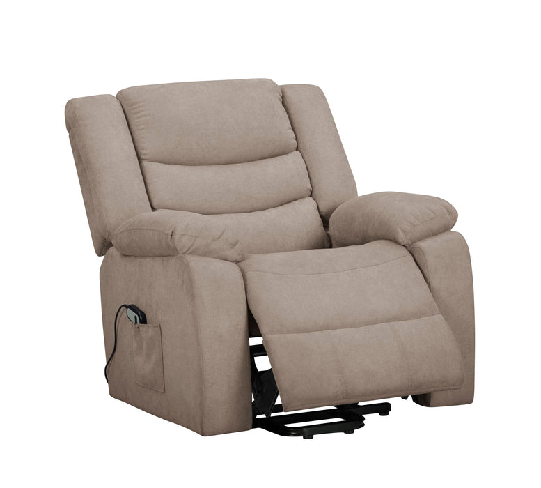 LR81763PL Power Lift Recliner Chair, Blue or Taupe