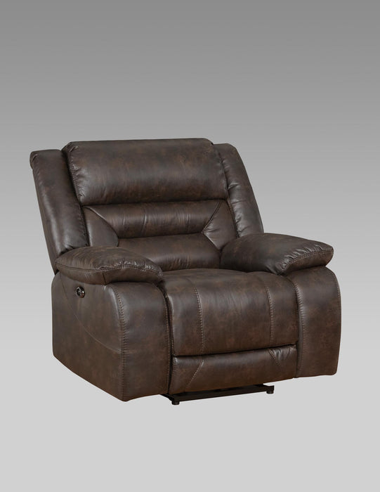 Chocolate Polished Microfiber Glider Recliner Chair