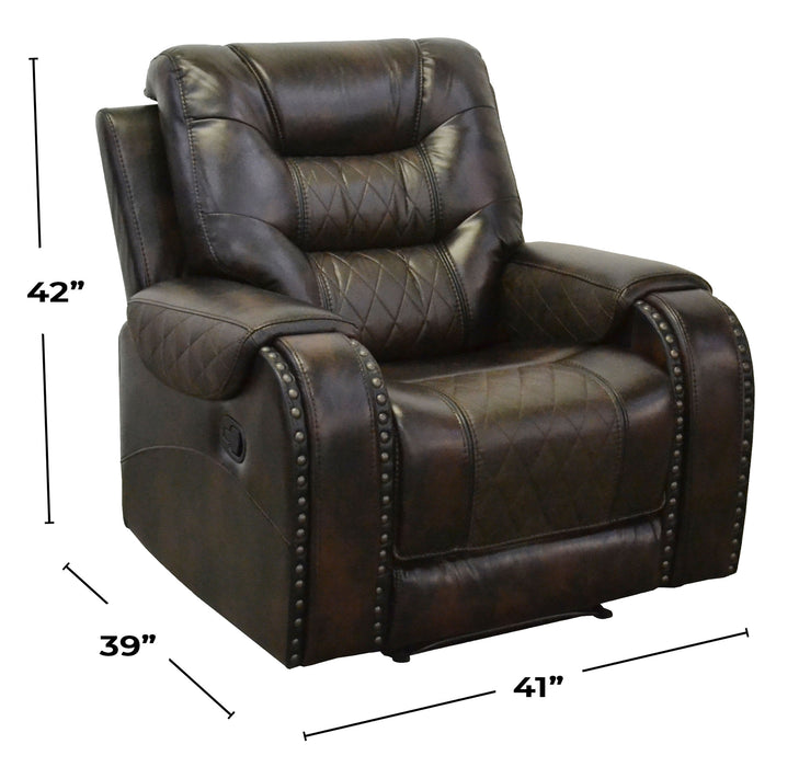 Badlands Two Tone Chocolate Recliner Chair