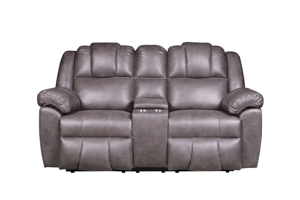 Shire #7 Polished Microfiber Reclining Love Seat