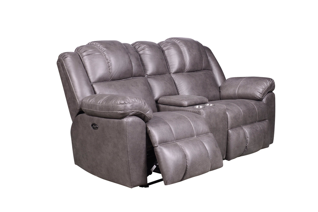 Shire #7 Polished Microfiber Reclining Love Seat
