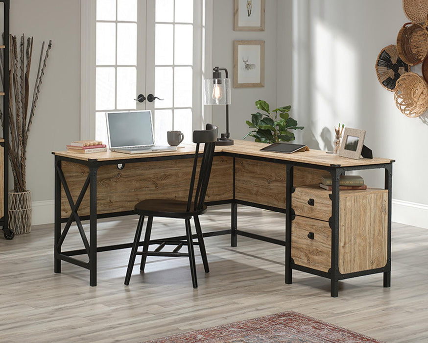 SA425908 RTA Milled Mesquite L-Shaped Desk