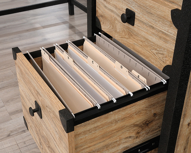 SA425908 RTA Milled Mesquite L-Shaped Desk