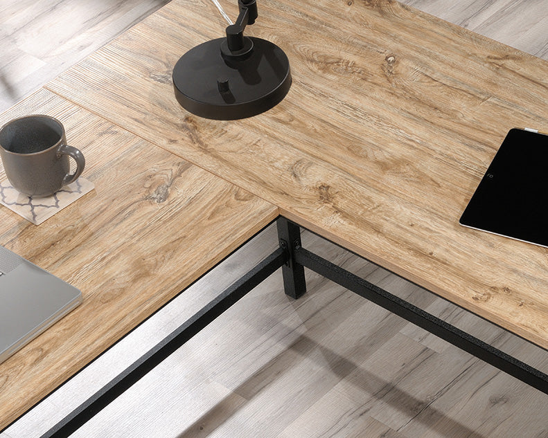 SA425908 RTA Milled Mesquite L-Shaped Desk