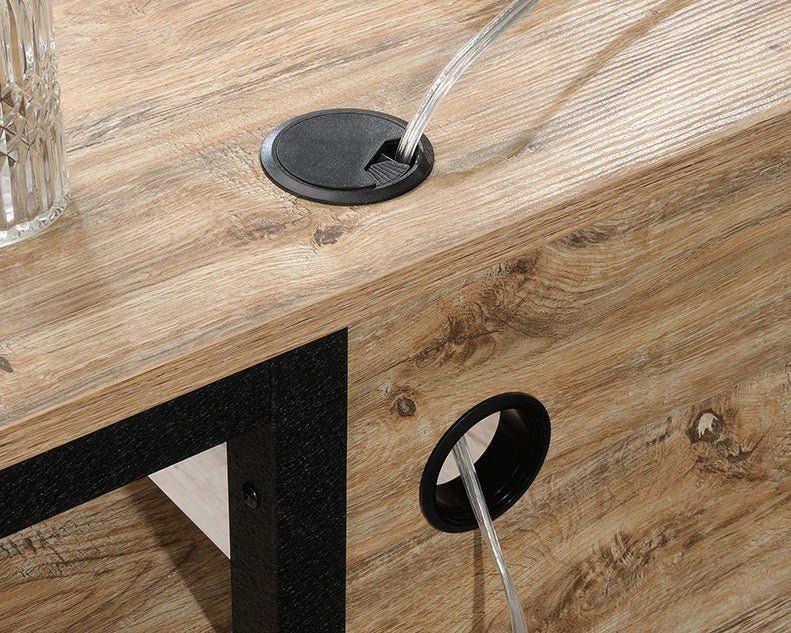 SA425908 RTA Milled Mesquite L-Shaped Desk