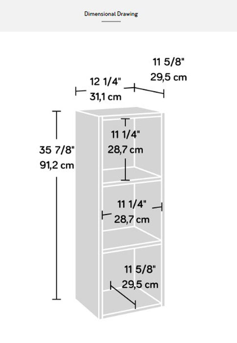 SA426460 RTA Cinnamon Cherry 3-Cube Organizer