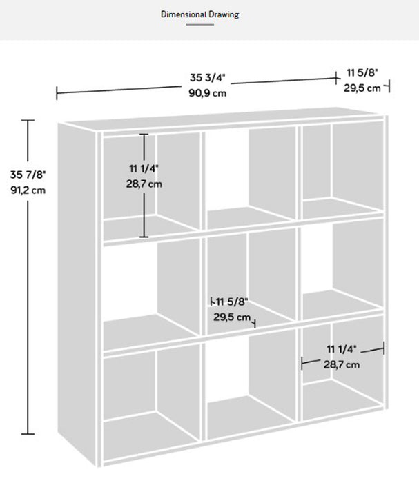 SA426489 RTA Cinnamon Cherry 9-Cube Organizer