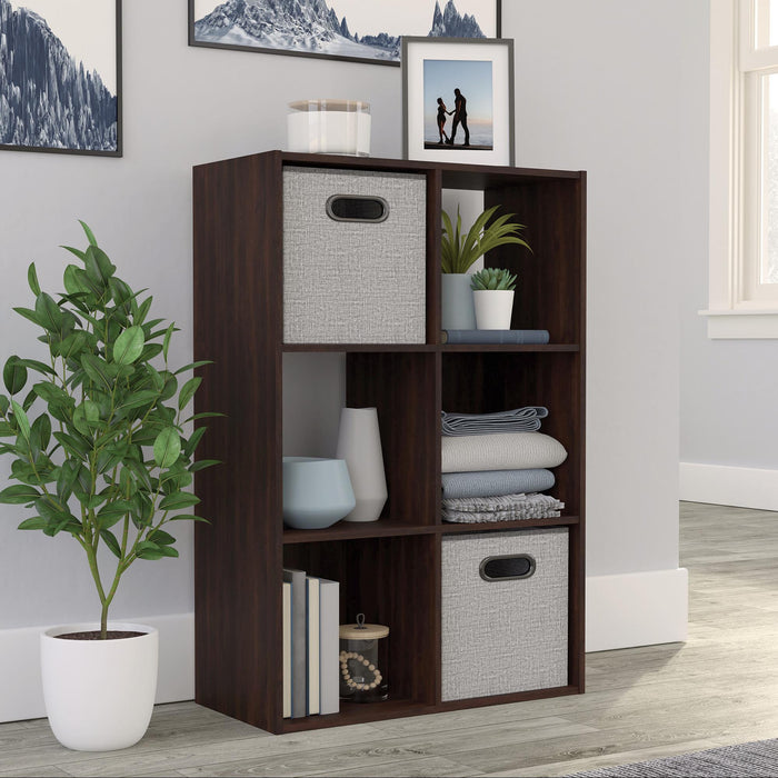 SA426490 RTA Cinnamon Cherry 6-Cube Organizer