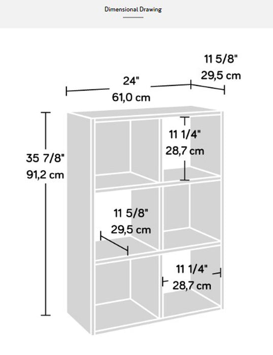 SA426490 RTA Cinnamon Cherry 6-Cube Organizer
