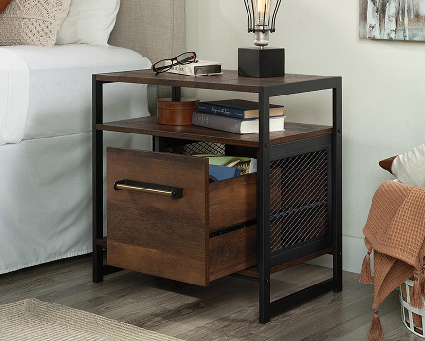 SA430263 RTA Barrel Oak Side Table / Nightstand