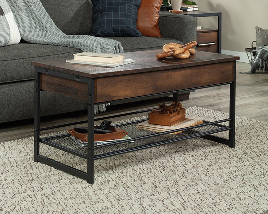 SA430269 RTA Oak Lift-Top Coffee Table With Storage