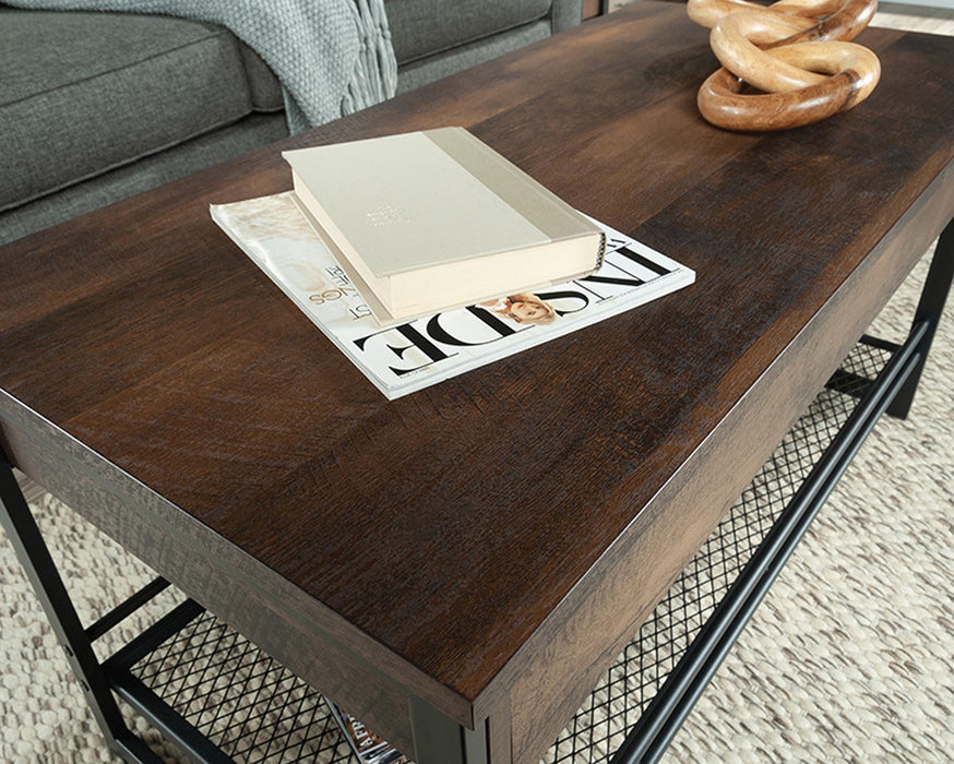 SA430269 RTA Oak Lift-Top Coffee Table With Storage