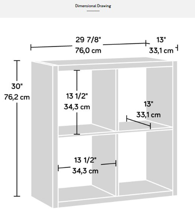 SA431284 RTA Mystic Oak 4-Cube Organizer