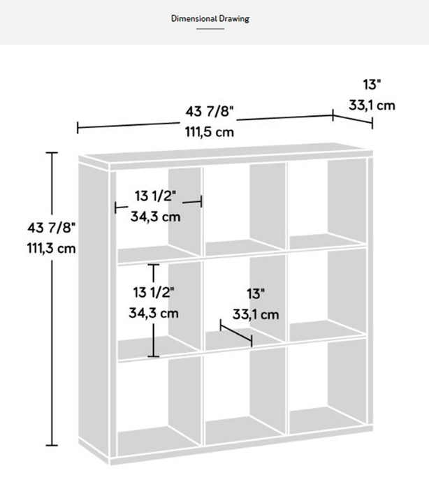 SA431287 RTA Mystic Oak 9-Cube Organizer