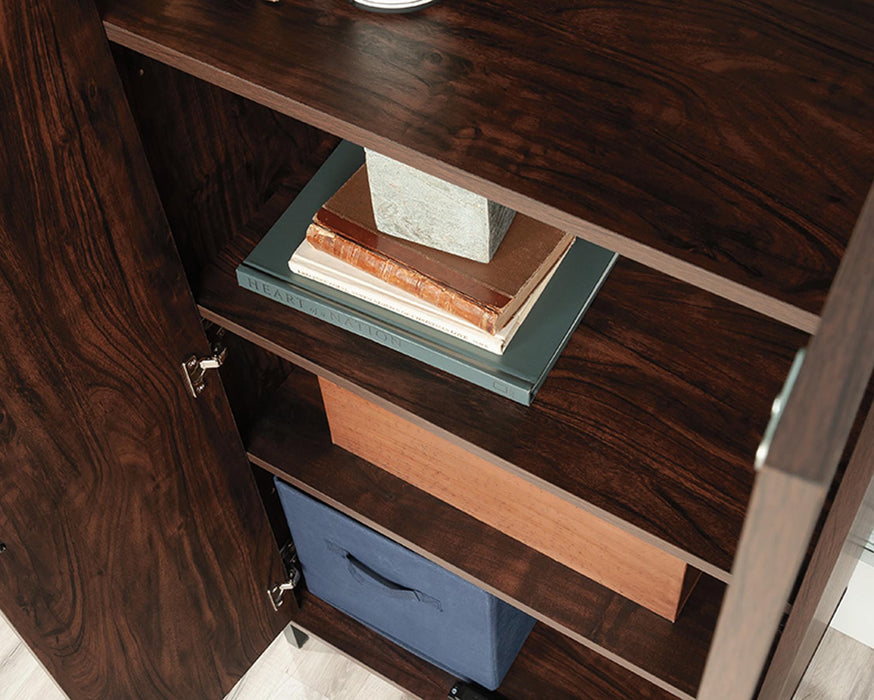 SA433858 RTA Walnut 2-Door Storage Cabinet