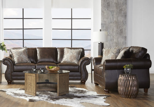Ridgeline Brownie Sofa and Love Seat Set 17400
