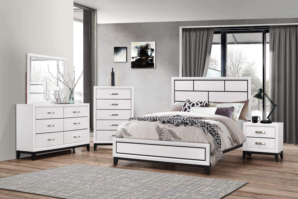 Akerson Chalk 5 Piece Bedroom Suite by Crown Mark