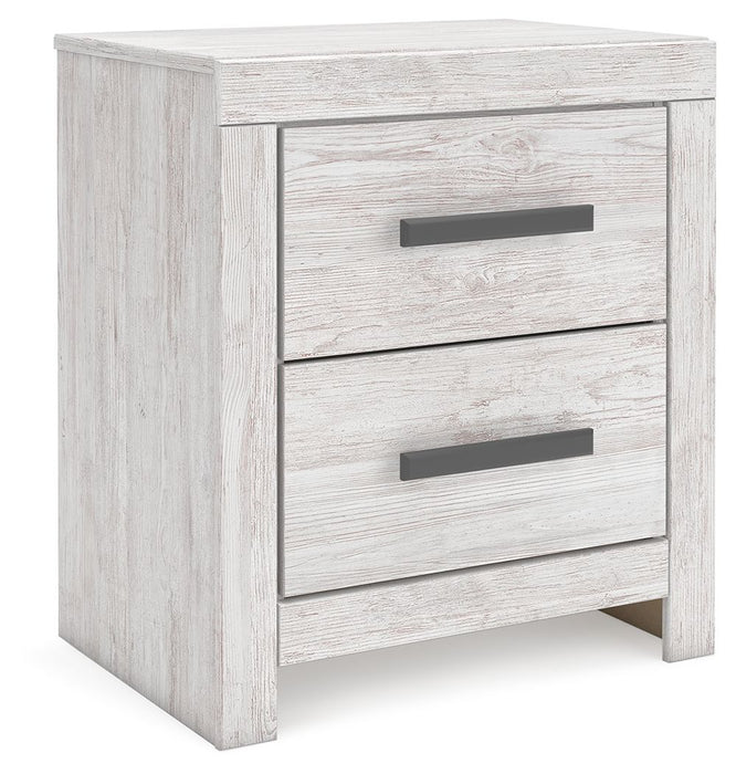 Cayboni - Two Drawer Night Stand - Whitewash