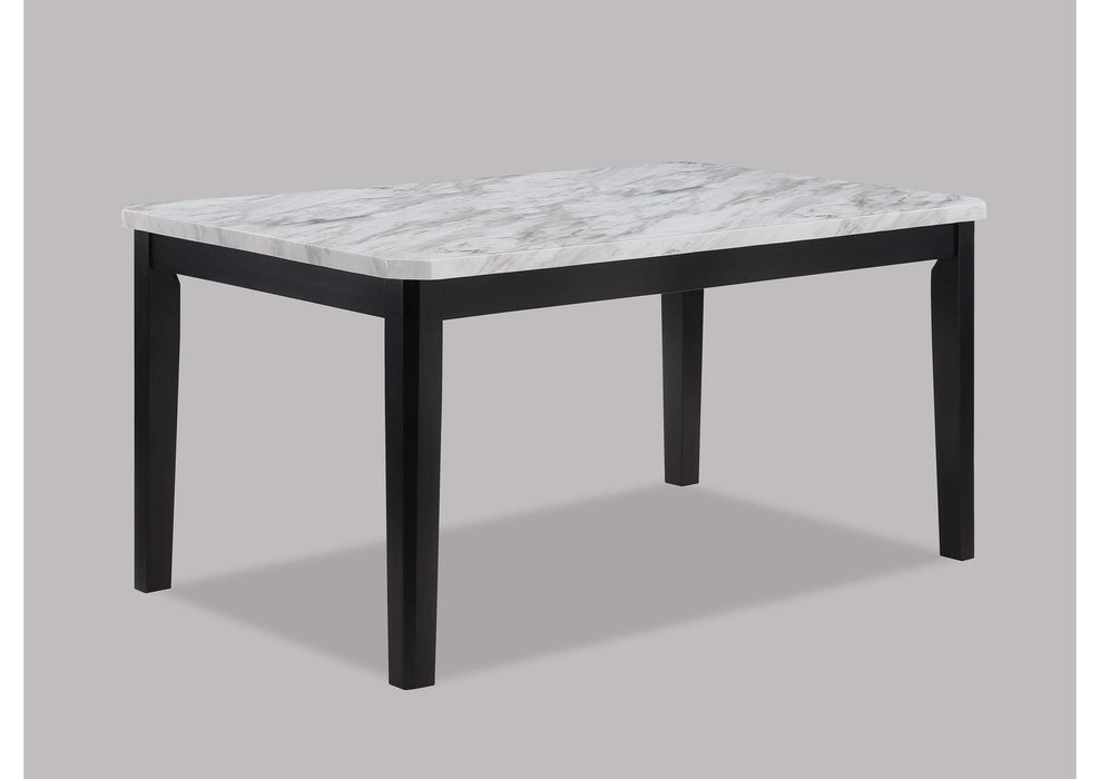 Pascal Black & White Faux Marble Dining Sets by Crown Mark