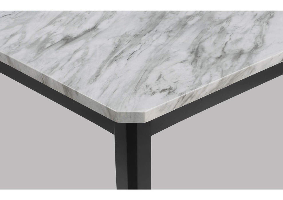 Pascal Black & White Faux Marble Dining Sets by Crown Mark