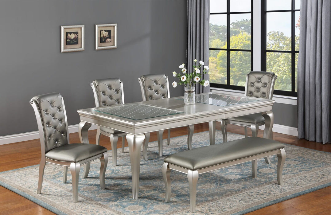 Caldwell Metallic Champagne Dining Sets by Crown Mark