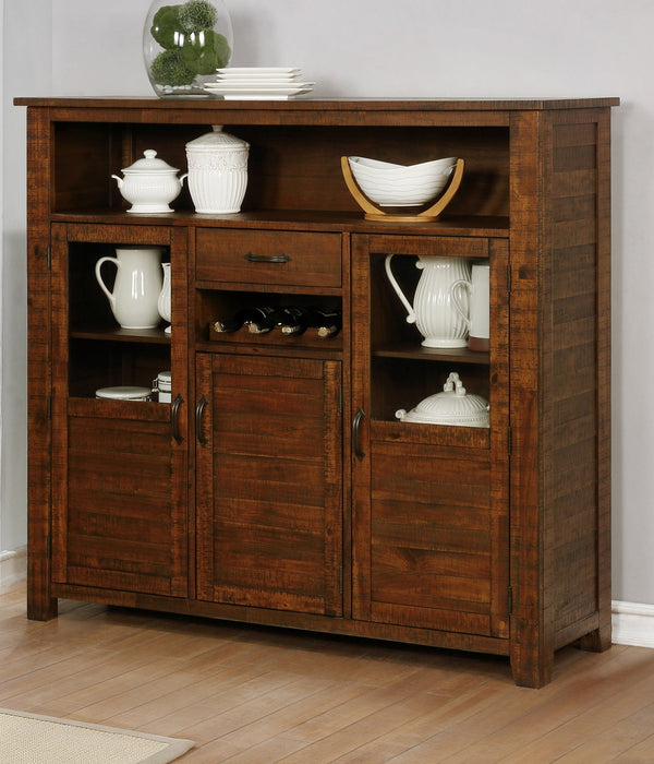 Jonah Solid Pine Server in brown or white finish