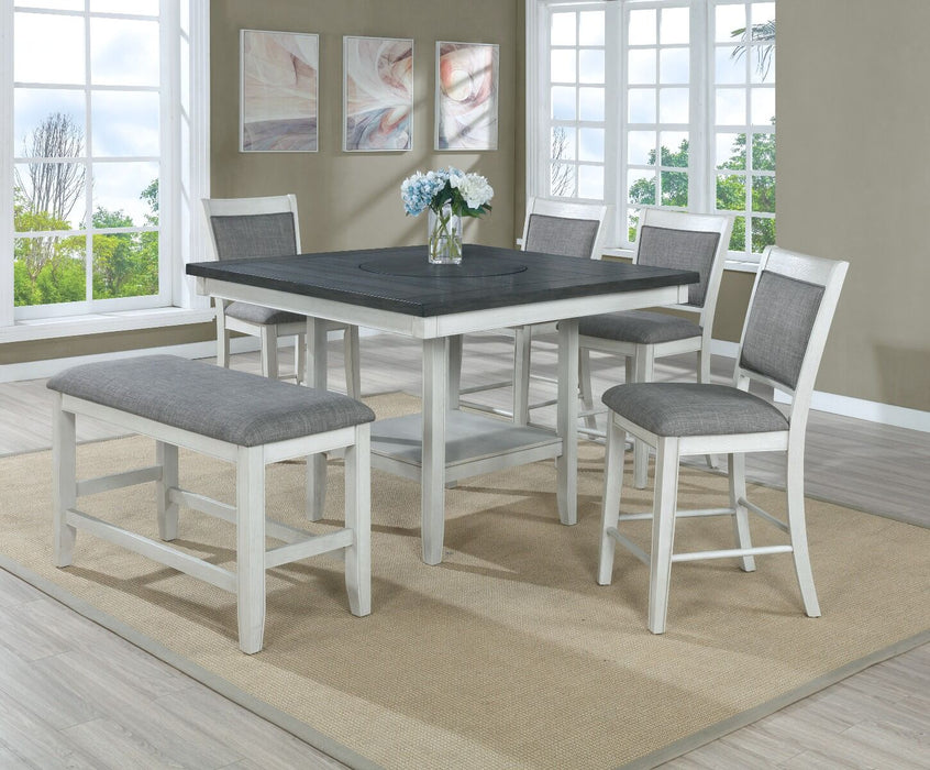 Fulton White & Grey Counter Height Dining Sets by Crown Mark
