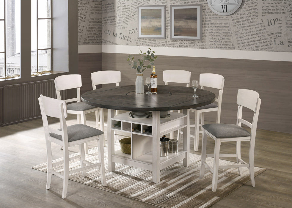 Conner  Chalk & Grey Counter Height Dining Sets by Crown Mark