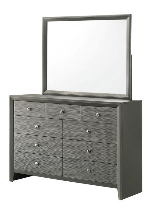 Denker Gunmetal Gray or White Bedroom Suites