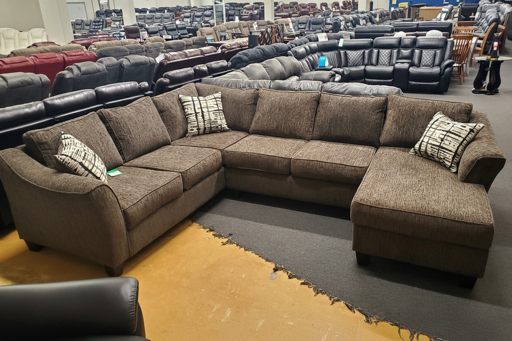 5380 3pc Wraparound Sectional with Chaise by L&A Customs - 50 Colors Available