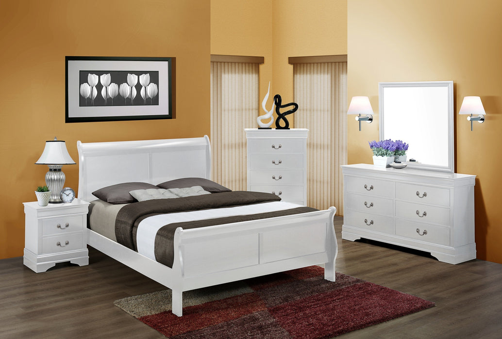 Louis Philip White 5 Piece Bedroom Set by Crown Mark