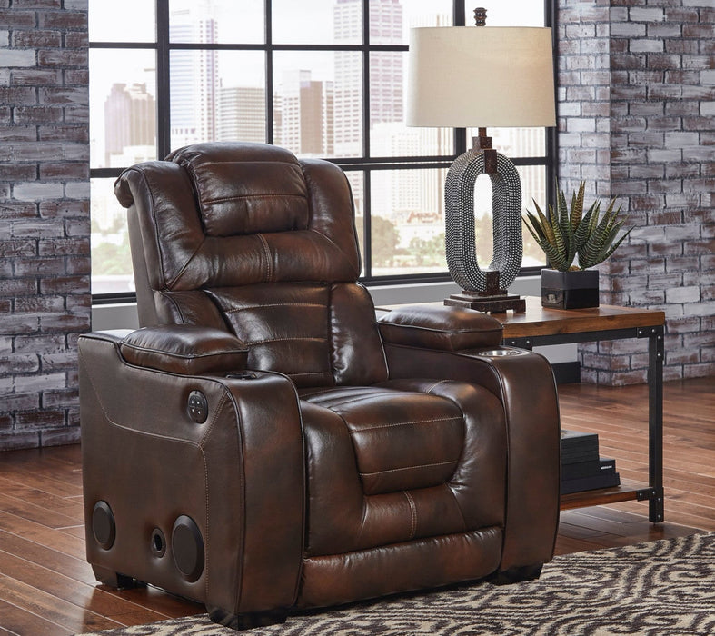 Desert Chocolate Power Recliner Chair with Bluetooth Sound by Corinthian
